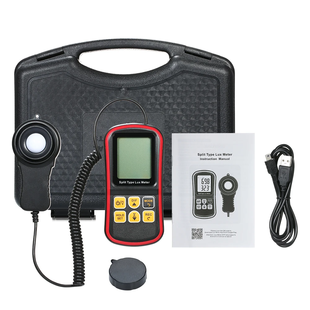 

Digital Lux Meter BT Photometer Luxmeter Handheld Illuminometer Luminometer 0-200000 Lux Light Meter