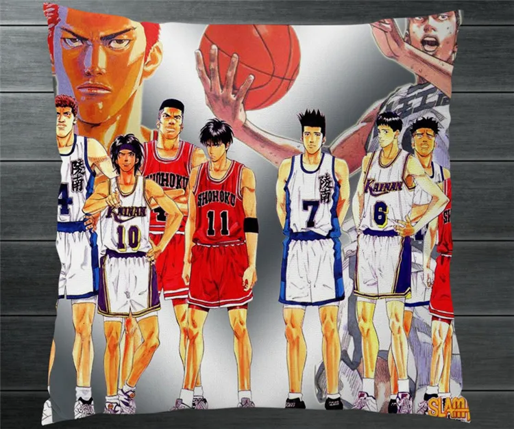 Аниме SLAM DUNK Sendoh Akira Rukawa Kaede Двусторонняя 40x40 см наволочка чехол для подушки косплей