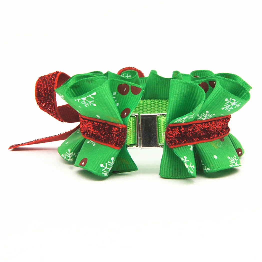 Новый ручной работы Рождественский ошейник для собак галстук бабочка с