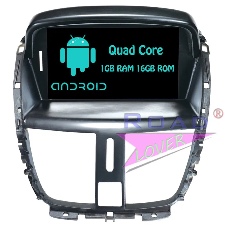 Roadloevr Android 6 0 автомобильное радио 7 дюймов 2Din GPS навигация для Peugeot 207 стерео dvd плеер