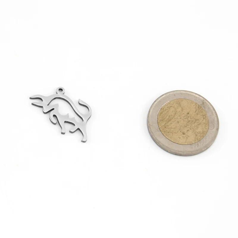 Risul bullfight Подвески бык ожерелье из нержавеющей стали зеркальный лак Diy кулон