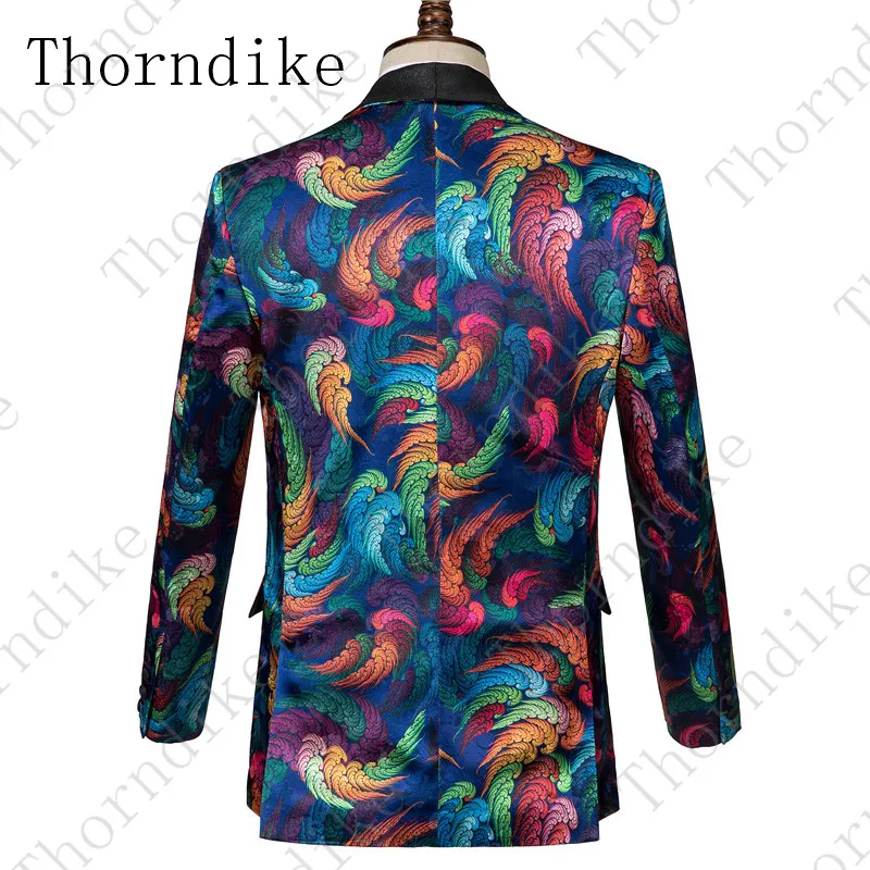 Мужской костюм из трех предметов Thorndike модные однобортные смокинги с цветочным