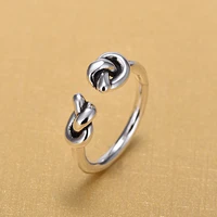 retro vintage silver color hand open finger open rings for women jewelry