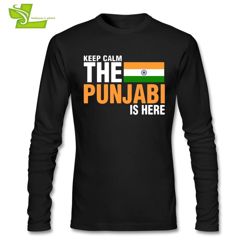 Keep Calm Fear The Punjabi Is Here Футболка Мужская Новое поступление футболка нормальная