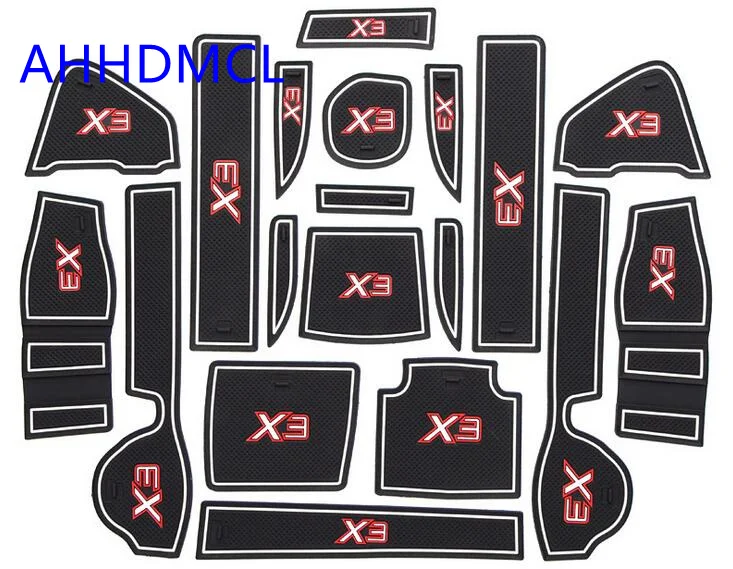 

AHHDMCL Car Door Groove Mat Gate Slot Cup Armrest Storage Pad Mat For Geely Vision X3