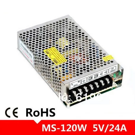 

small size LED switch power supply 120W 5V 24A power supply MS-120-5 Mini type