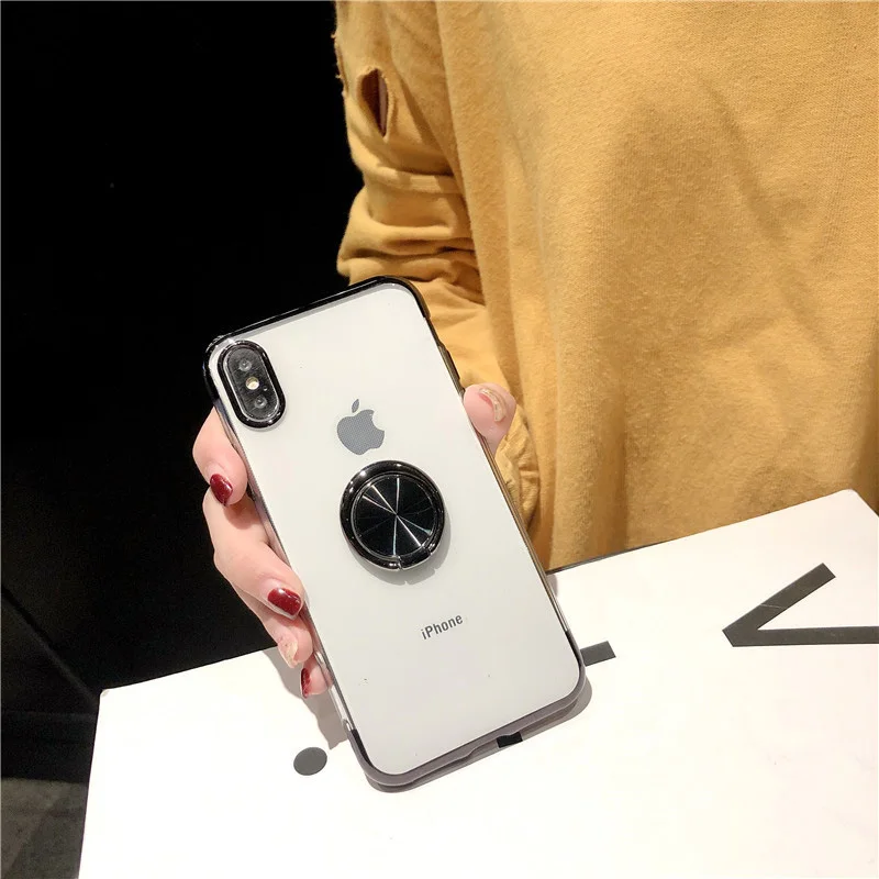Black Для Xiaomi Redmi A1 A2 MIX 2/2 S S2 Note 3 4 4A 4X5 плюс 5A 5X рro рrime 8 8SE 9 9SE Магнитный кронштейн пальцевое покрытие чехол для корпуса - Цвет: Black