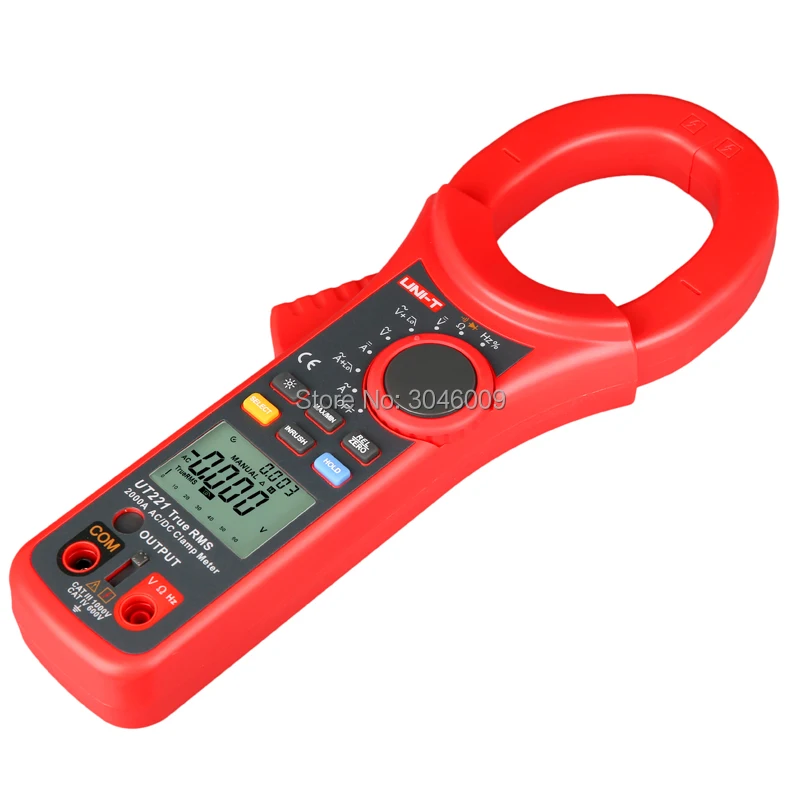 UNI T UT221 AC DC 2000A цифровой клещи истинный RMS Амперметр резистор/частота/Диодный тест