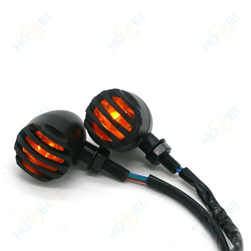 1 пара мотоциклетная Черная Металлическая Цилиндрическая лампа указателя