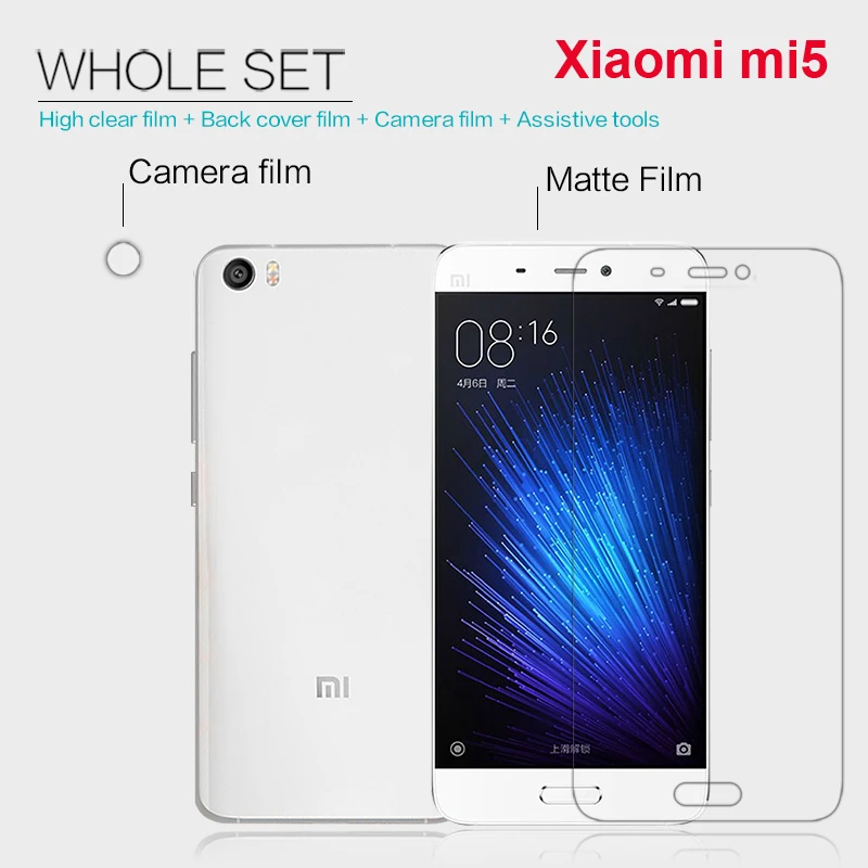 

Nillkin High Quality Matte Scratch-resistant Front Protective Film For Xiaomi Mi5 M5 Screen Protector With Camera Film