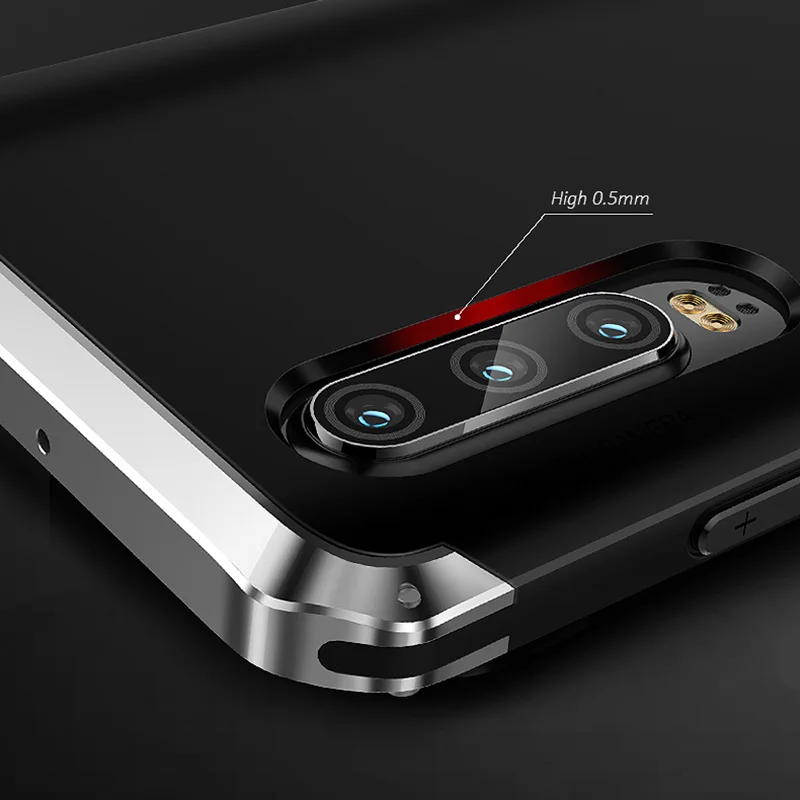 Luxury Phone Case For Huawei P30 Pro Hard Plastics Armor Shockproof Metal Frame Hybrid Cover Shell huawei p30 Coque Capa | Мобильные