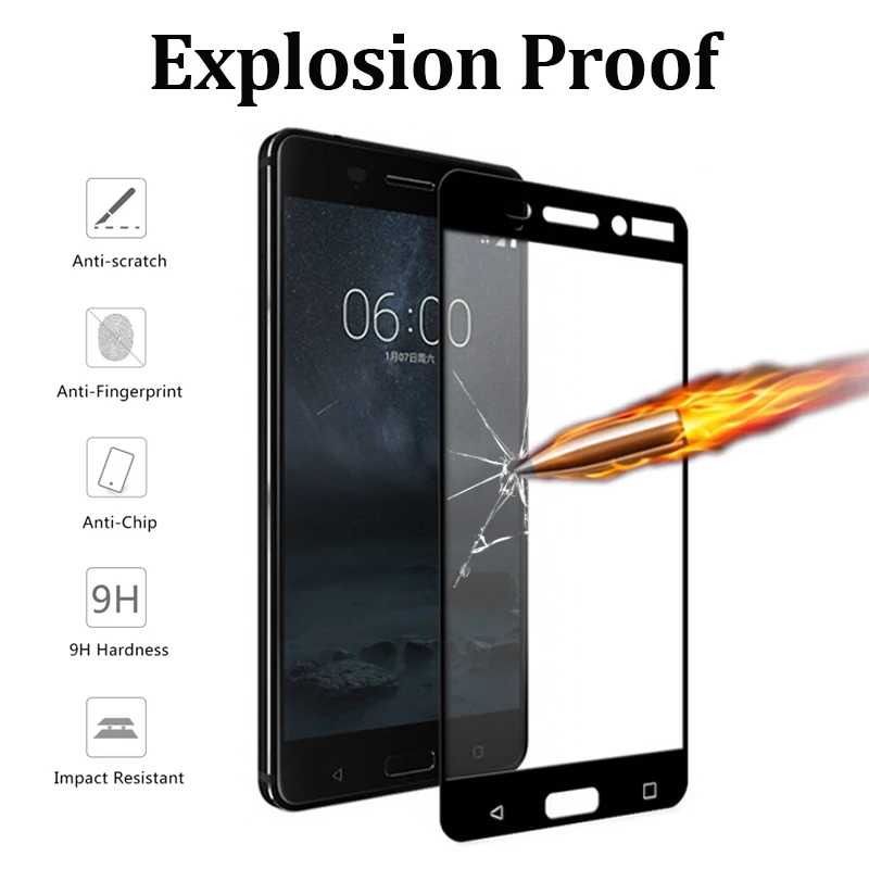 Закаленное стекло noki для nokia 6 защитная пленка на экран noka A6 с полным покрытием |