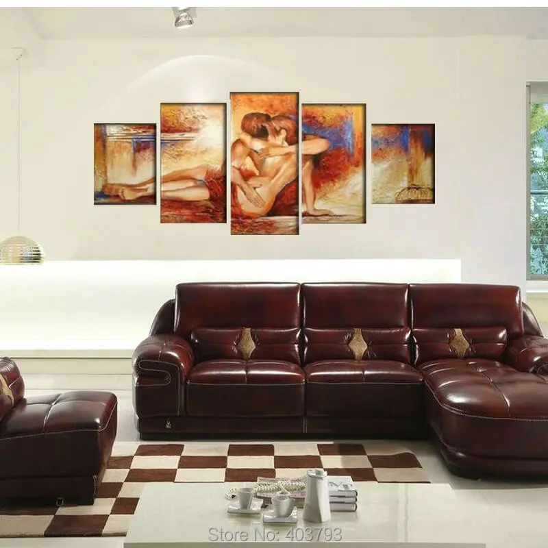 Обнаженная телесная пара любовь обнимает художественный холст искусство