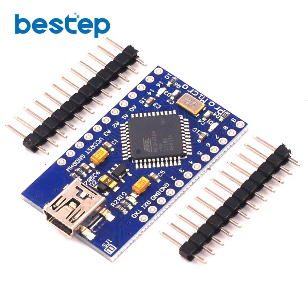 Pro Micro ATmega32U4 5V 16 МГц заменить ATmega328 для Arduino Mini с 2 Row штыревые Leonardo Usb Интерфейс |