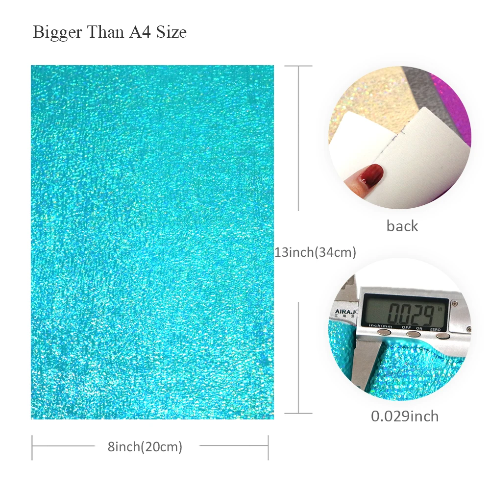 20*34cm Solid Color Laser Metal Explosion Crack Synthetic Leather,DIY Handmade Materials For Making Crafts Handbag,1Yc7248