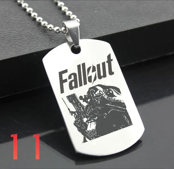 Светло-зеленый Идеальный JL Fallout западный стиль армейская карточка персонализированные Diy буквы кулон сталь ожерелье персонализированные подарки FSYX01 - Цвет: Светло-зеленый