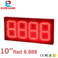 led gas station price board oil station floor standing led digital price screen 10 red color hd display