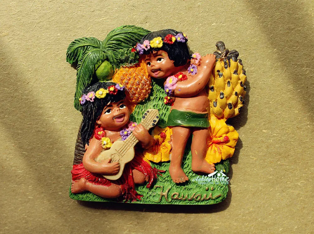 Счастливый праздник на Гаваи США туристический сувенир 3D резиновый магнит