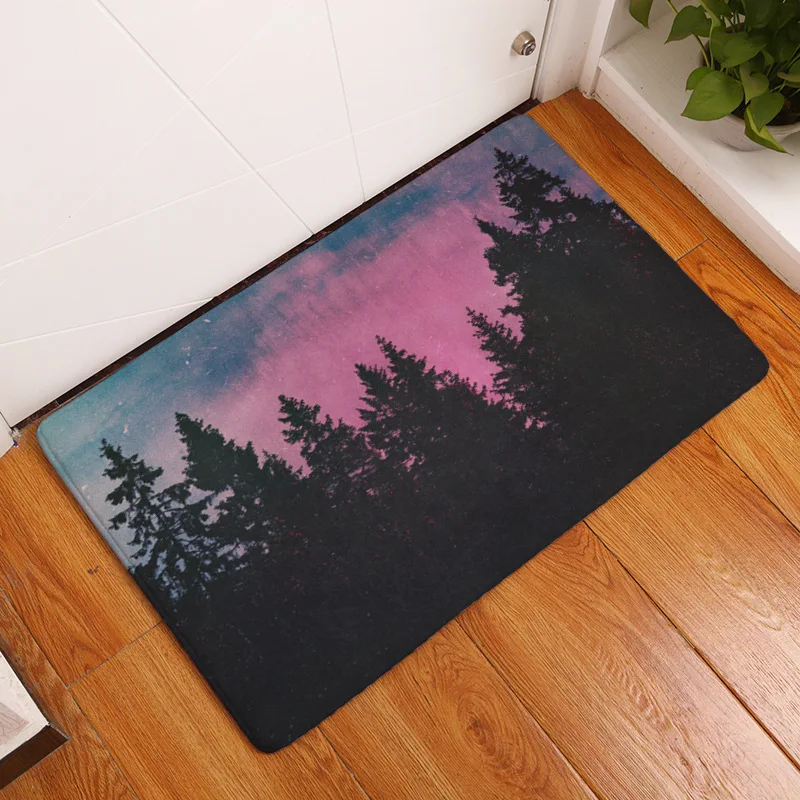 Добро пожаловать фланелевые мягкие коврики с принтом облака горы