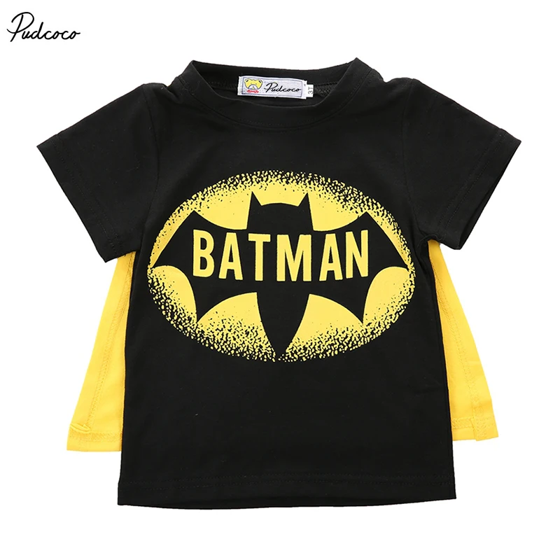 2017 г. Футболка для маленьких мальчиков с суперменом и Бэтменом Детская футболка