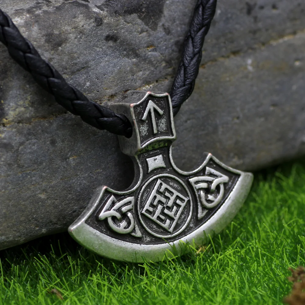 Sun Rune Othal Axe Pendan Mammen axe из Дании Chic Viking Fern Flower | Украшения и аксессуары