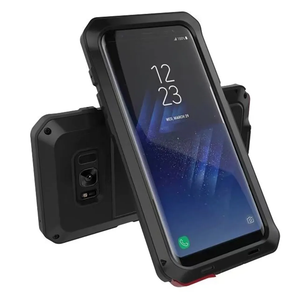 Aluminum Metal Military Shockproof Dustproof Cases for Samsung S7Edge S8 S9 S10 Plus For iPhone 6 6S 7 8 X XR XS MAX Cover |