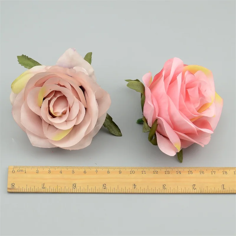 

10pcs 8cm Artificial Silk Rose Flower Head For Wedding Home Decoration DIY Scrapbooking Handmade Craft Accessories Fake flowers