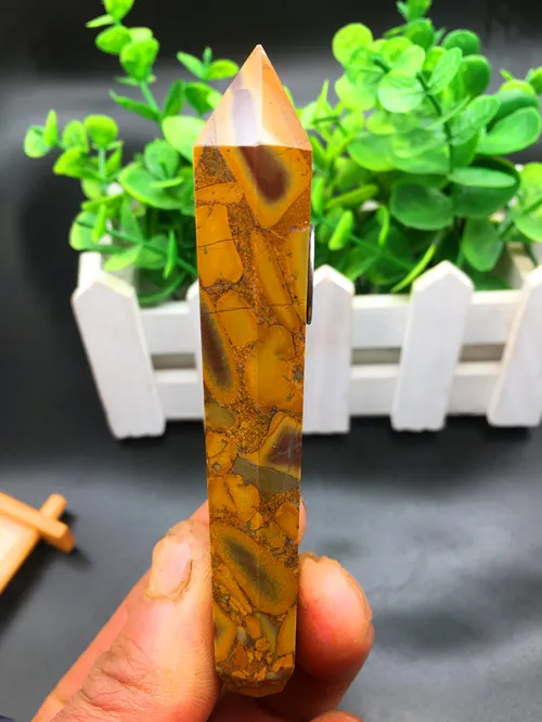 100mm African natural quartz crystal bamboo leaf stone smoking pipe. | Дом и сад