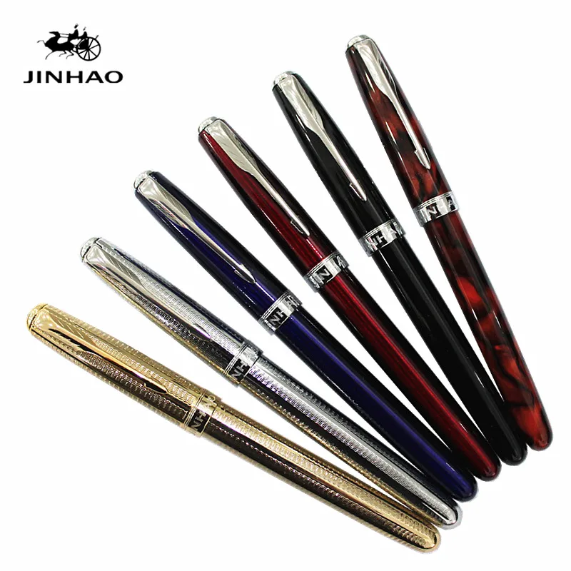 JINHAO 601 бизнес 6 цветов на выбор перьевая ручка со средним наконечником и иридиевым