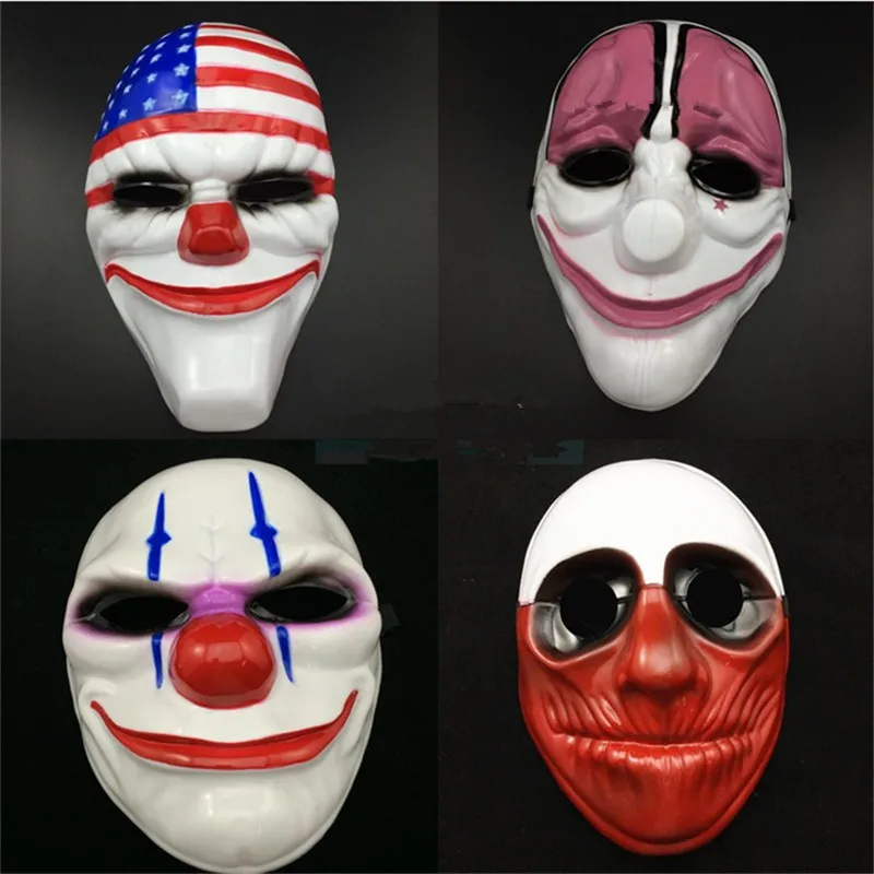 Креативная маска Payday ПВХ маска Далласа волк цепи Косплей хокстона Хэллоуин ужас Клоун Маска оплата день Хэллоуин Вечерние Маски HFA50