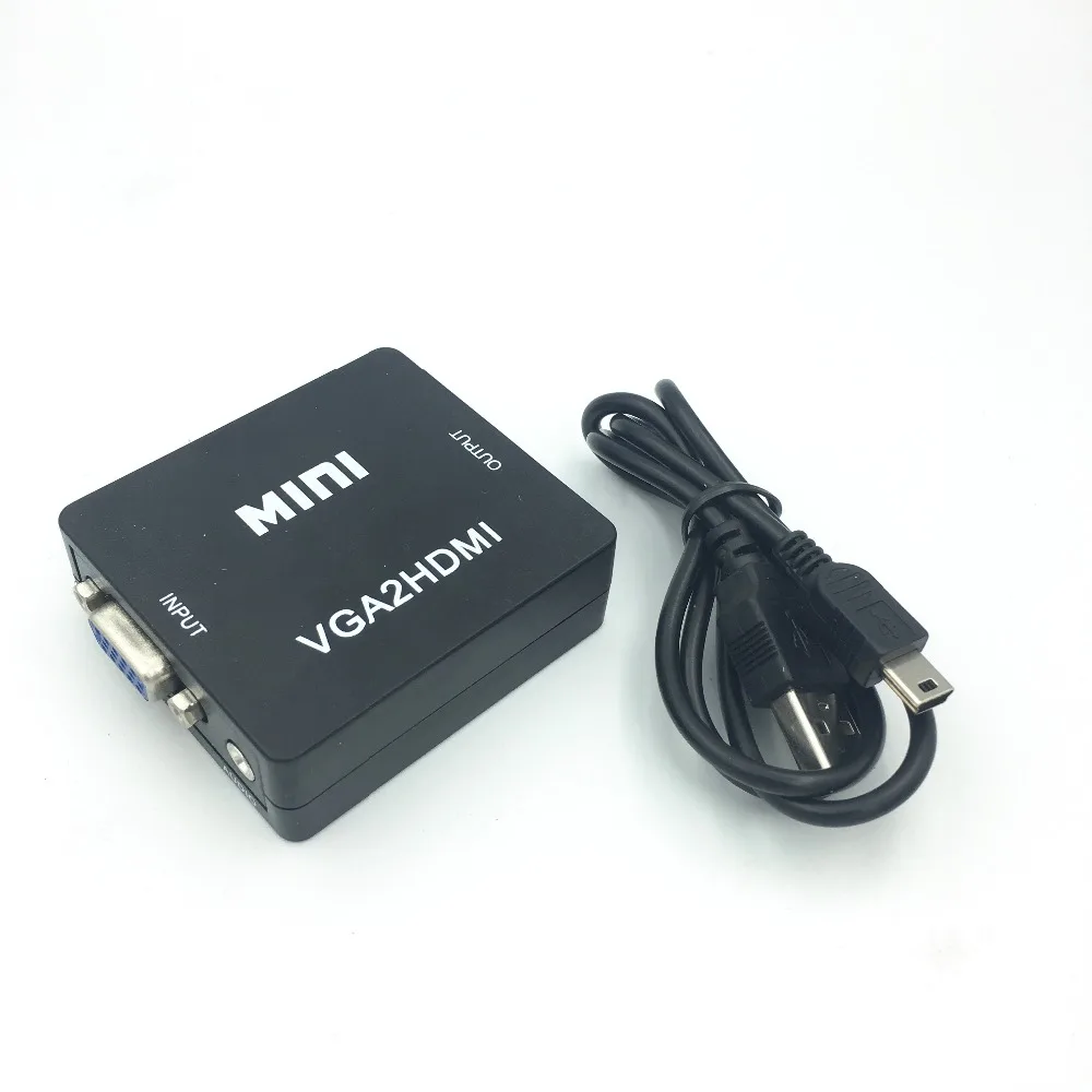 Мини адаптер 1080P VGA HDMI VGA2HDMI конвертер разъем с аудио для ПК ноутбука проектора