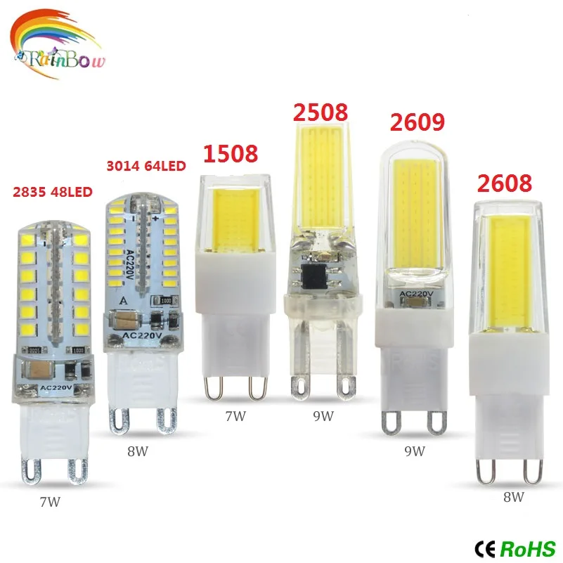 Светодиодная лампа G4 G9 AC/DC 12V 220V 7W 8W 9W COB SMD 2835 лампада светодиодные лампы освещения