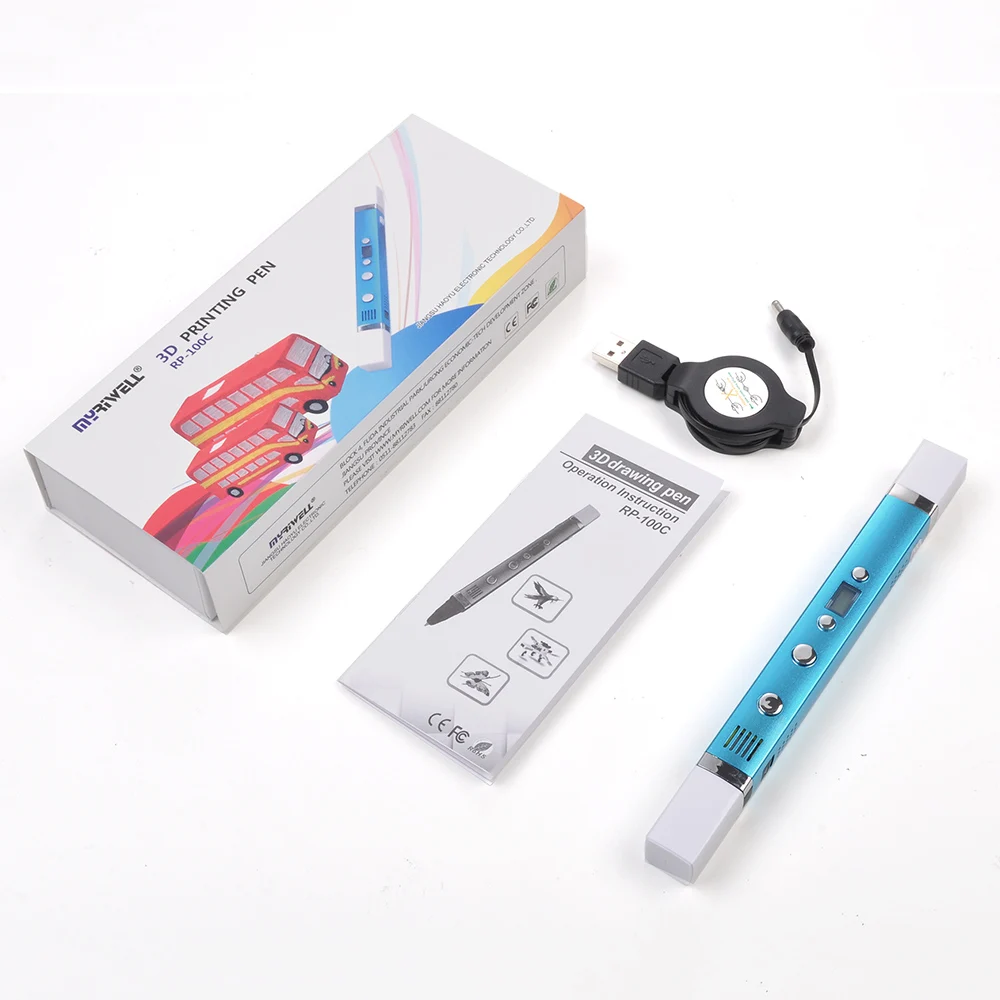 Myriwell USB power 3D Ручка искусство умный рисунок ручка для печати ручки дети креативное