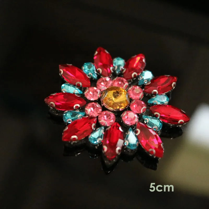 1pc handmade sequin round flower patches for clothing DIY rhinestone beaded Sew on patch embroidery applique parche ropa | Дом и сад
