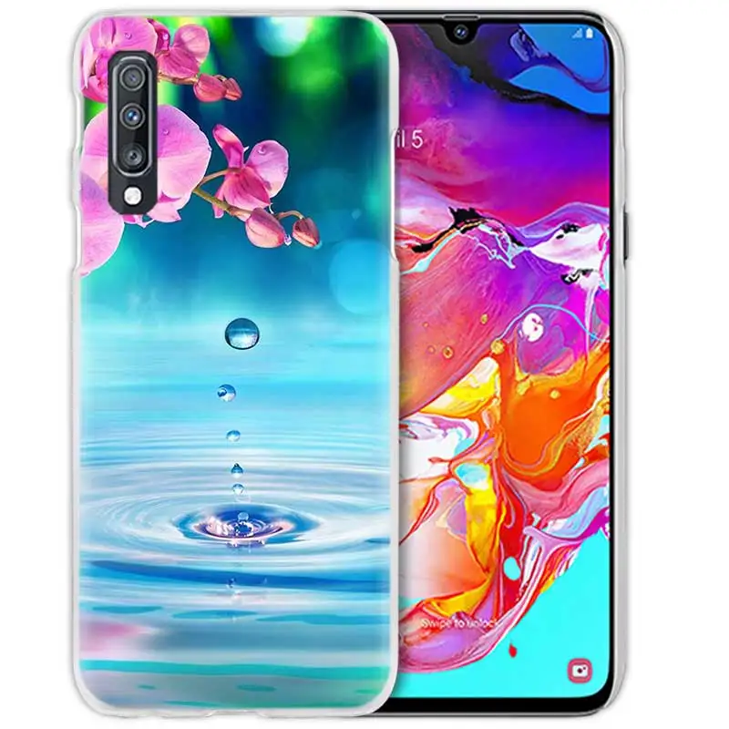 Цветы орхидеи Цветной корпус для samsung Galaxy A50 A70 A80 A20e A60 A40 A30 A20 A10 A8 A6 плюс A9 A7 жесткий чехол для телефона pc