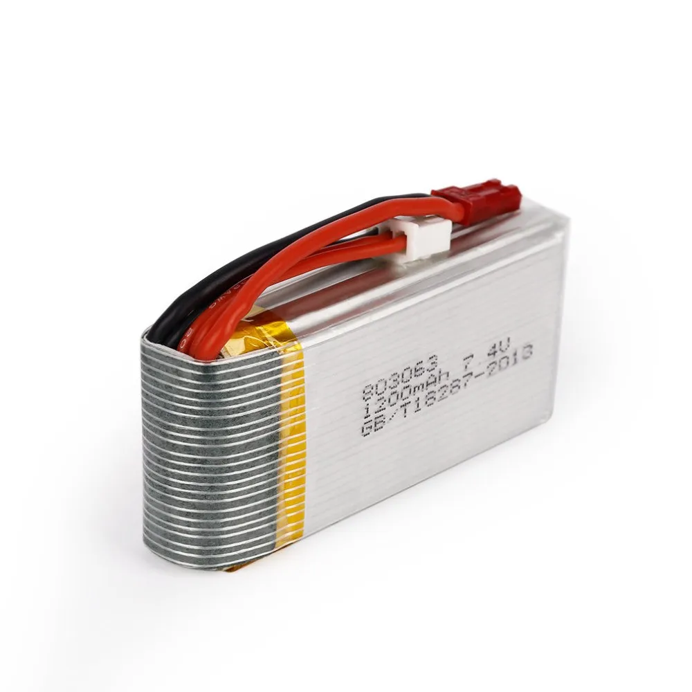 1 шт. Литий-Полимерный Аккумулятор 7 4 в 1200 мАч 30C 803063 JST Plug для квадрокоптера MJX X101/ H16