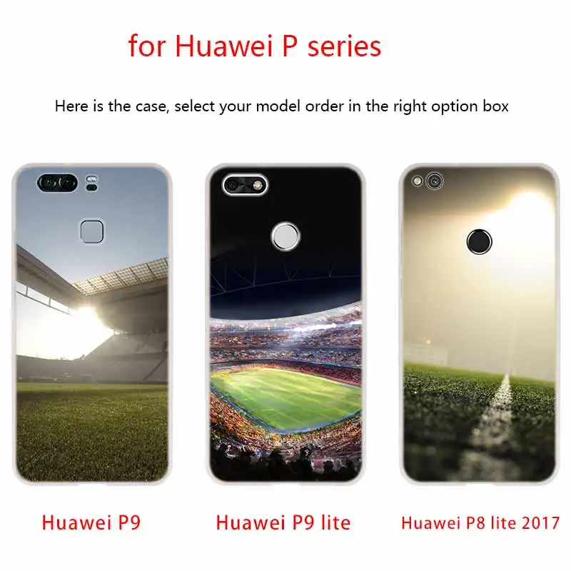 Green stadium Silicone Coque Soft Case For Huawei P50 P40 P10 P20 P30 Lite Pro P Smart Z 2020 2019 Cover | Мобильные телефоны и