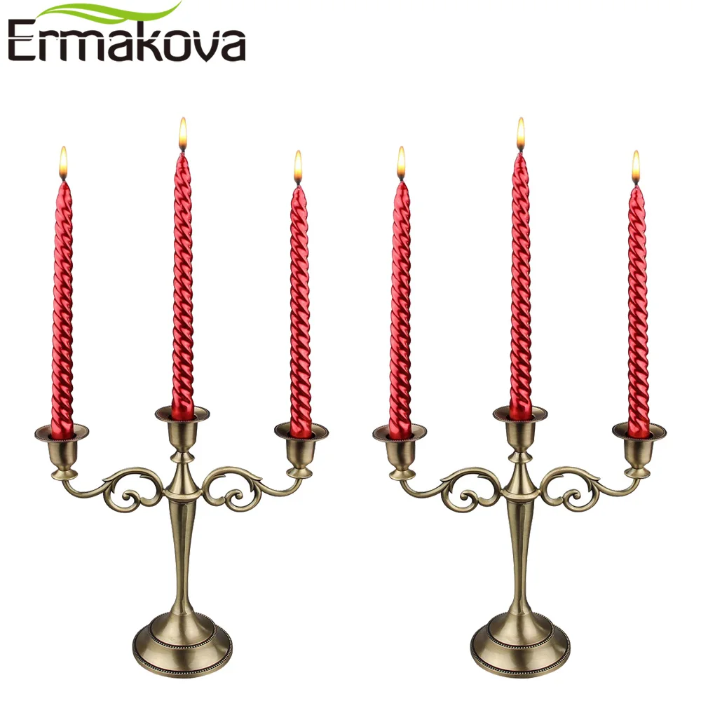 ERMAKOVA 2 шт./лот металлический подсвечник обед свадебный подарок