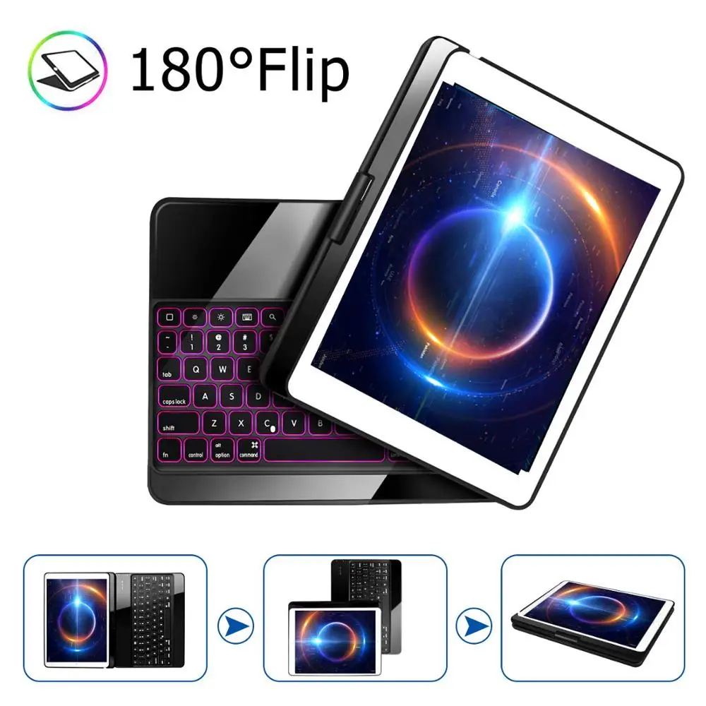 Чехол клавиатура для iPad Air 3 10 5 2019 поворот беспроводная с подсветкой Bluetooth чехол