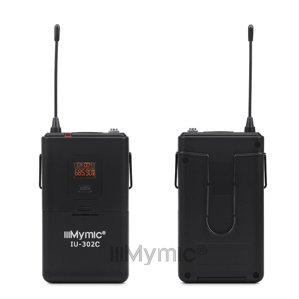 IU-302C UHF 600-700 МГц Двухканальный(одночастотный) поясной пакет+ лацканы+ гарнитура+ Портативная Беспроводная микрофонная система