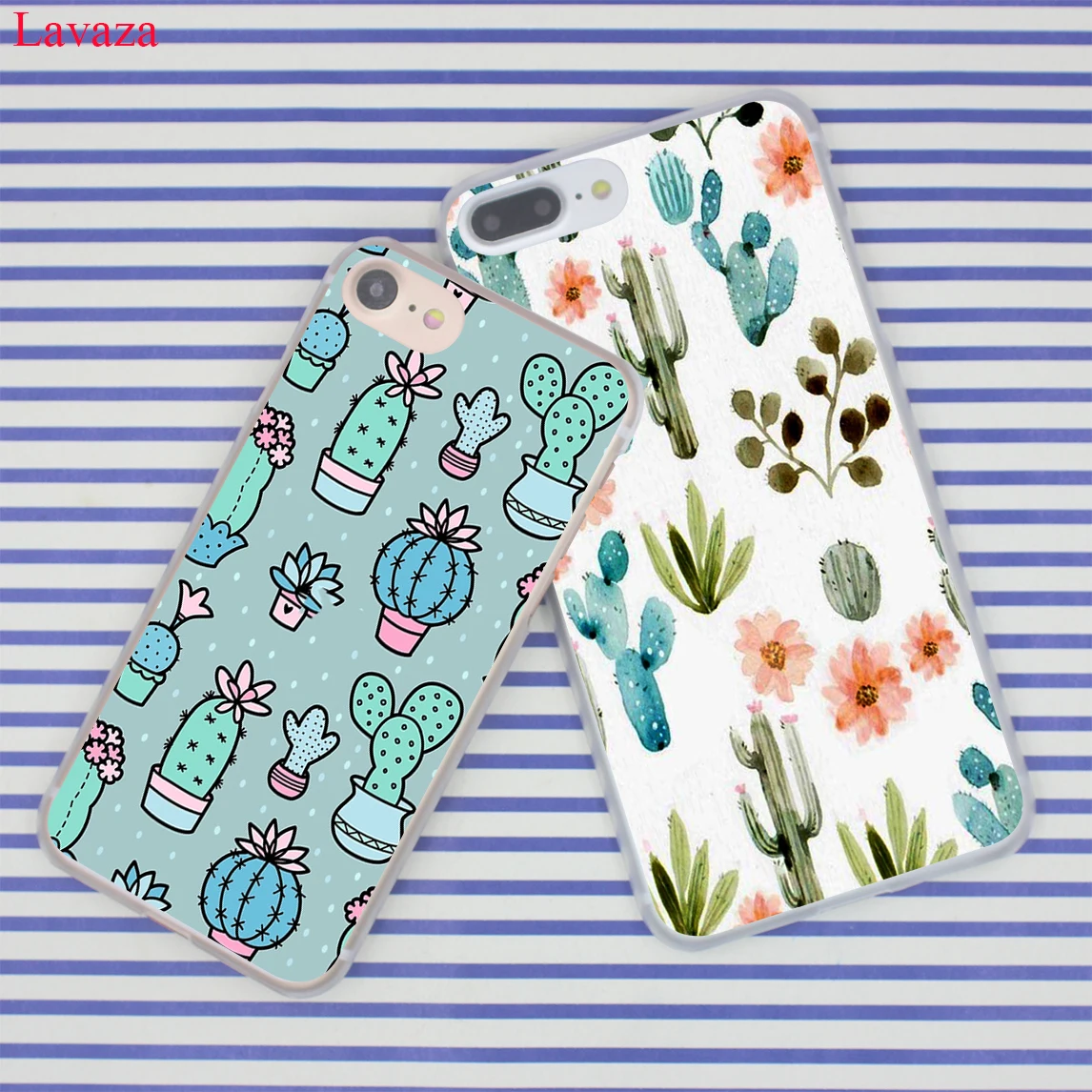 Твердый чехол для телефона Lavaza WaterColor с кактусами и суккулентами iPhone XR XS X 11 Pro Max 10 7