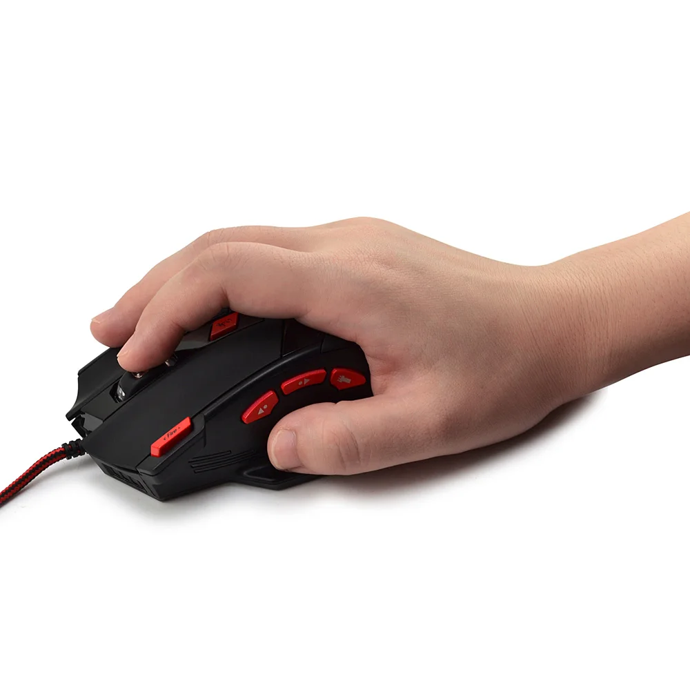 Zelotes T90. USB проводная оптическая игровая компьютерная мышь. Разрешение 9200