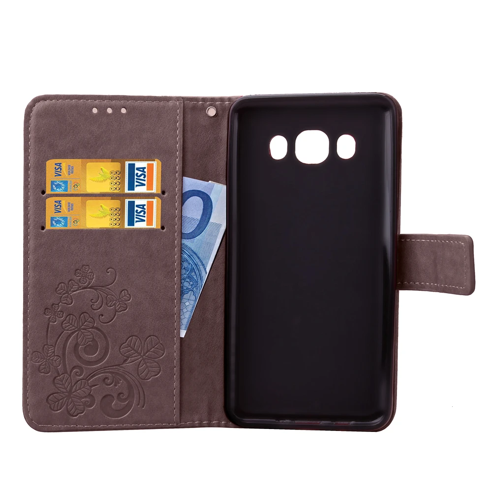 Lemonlan счастливый клевер узор Ретро Флип кожаный чехол для телефона Sumsung Galaxy J120 J510