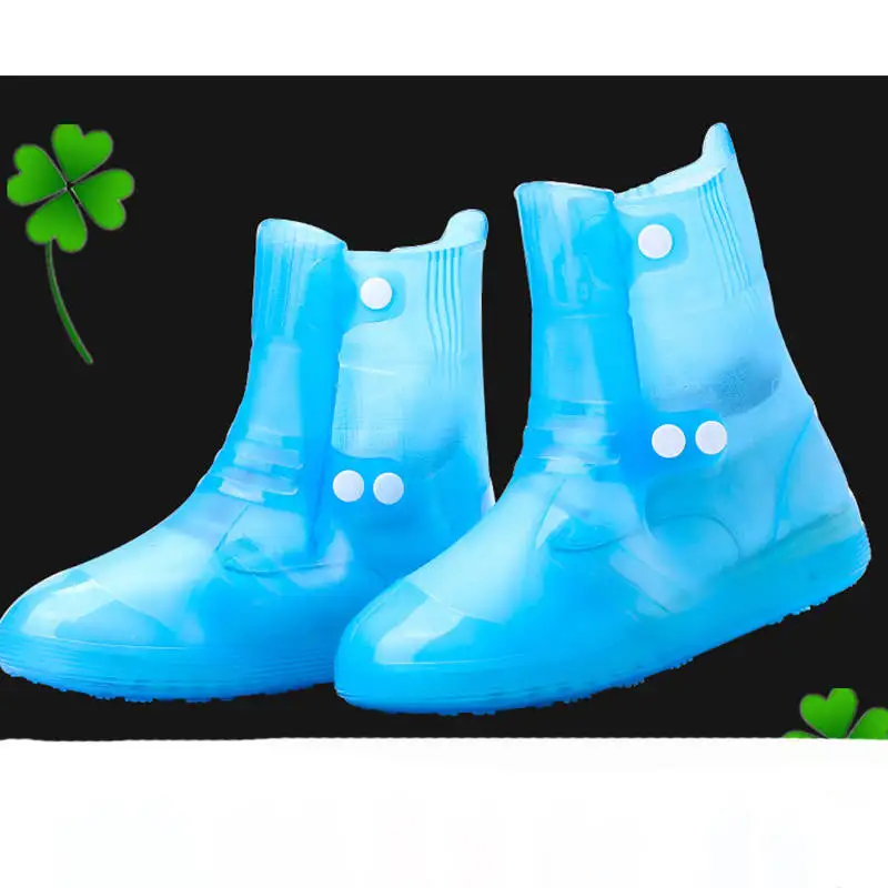 Blue KESMAll дождевик для мужчин, женщин, детей, обувь эластичные многоразовые дождевые сапоги для влюбленных, водонепроницаемая обувь, нескользящая обувь, большой размер WS423 - Цвет: Blue