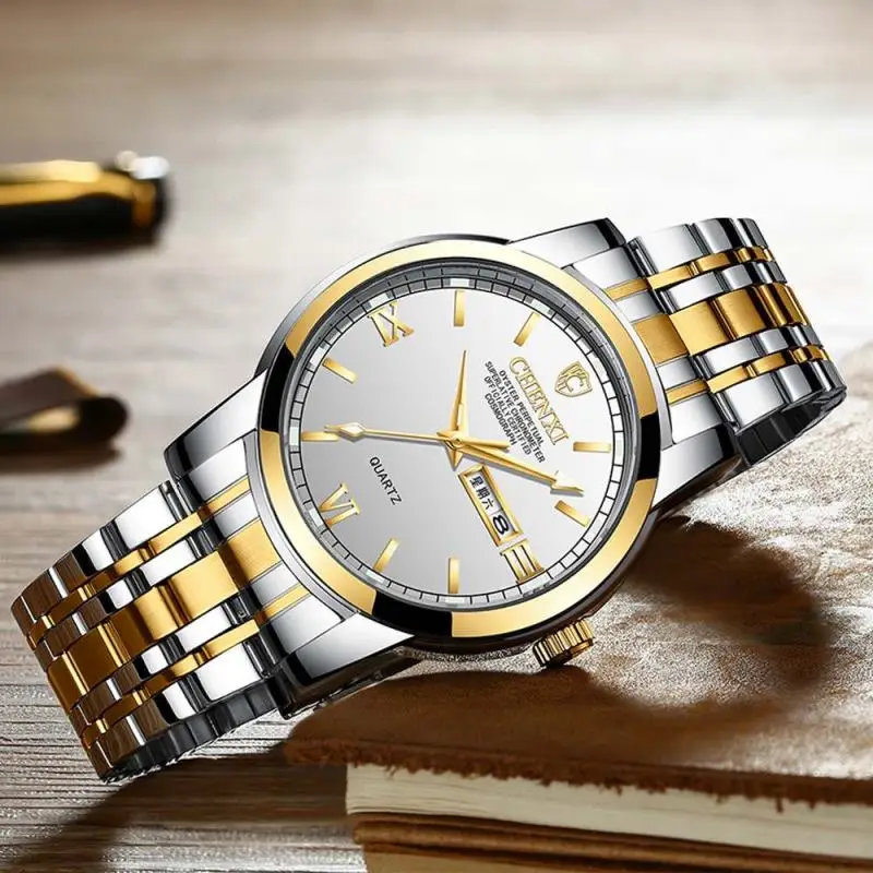 

2020 Men Watch Top Brand Chenxi Luxury Men Watches Stainless Steel Band Date Day Quartz Watch heren horloge relogio masculino
