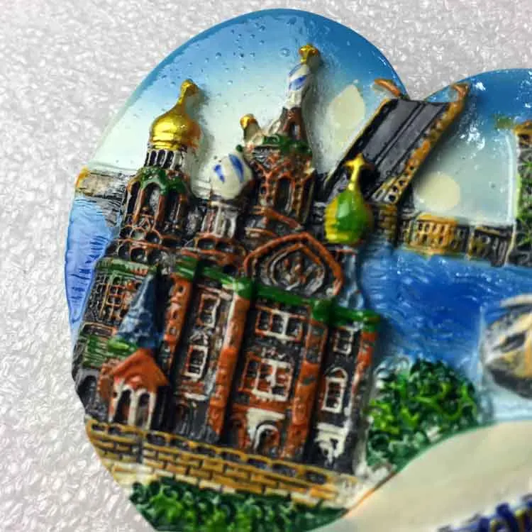 Туристический сувенир в Санкт Петербурге Россия магниты на холодильник виде