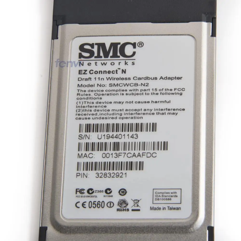 SMCWCB N2 EZ Connect N Pro PCMCIA 300 Mbps Wireless Cardbus Wi Fi Wlan Adapter 2.4 ГГц|wlan adapter|300mbps wirelesswifi adapter |