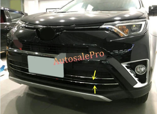 Стальная передняя нижняя решетка гриля бампер верхняя крышка отделка 2 шт. для