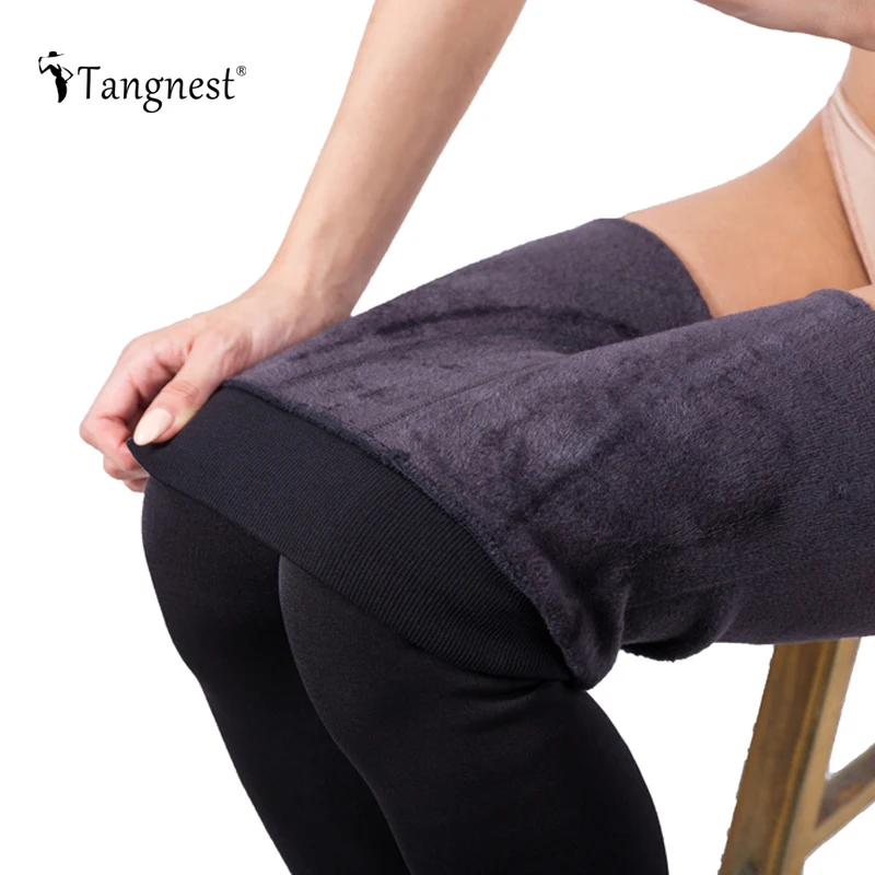 TANGNEST/2017 Карамельный цвет плюс Леггинсы для женщин Для теплые зимние яркие