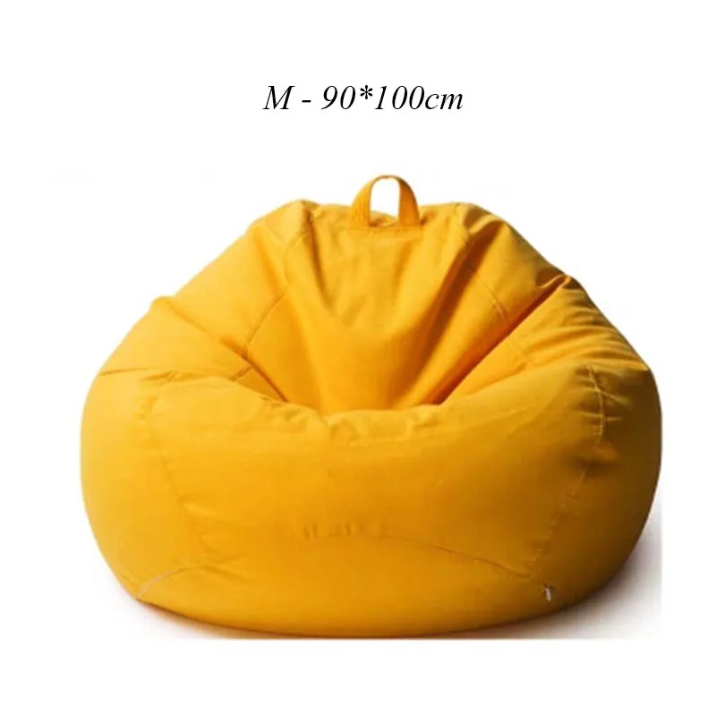 Ленивый мешок Puf Beanbags накладка на стул без наполнителя puff Asiento Pouf диван Cama Divano Poef Bean Boozled Cadeiras Sillones Pufa - Цвет: M-90x100